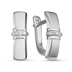 Серьги из белого золота с бриллиантами