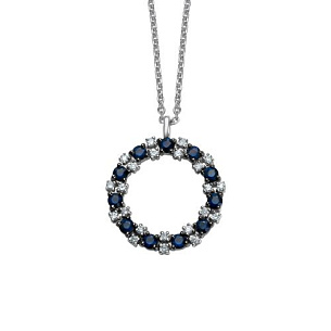 Колье из белого золота с бриллиантом