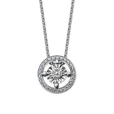 Колье из белого золота с бриллиантами