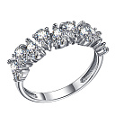 Кольцо из серебра с фианитами