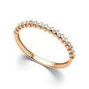 Кольцо из красного золота с бриллиантами