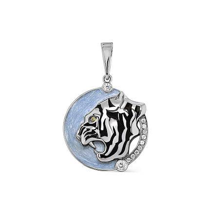 Подвеска из серебра с фианитами