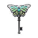 Брошь из серебра с ситалом, фианитом