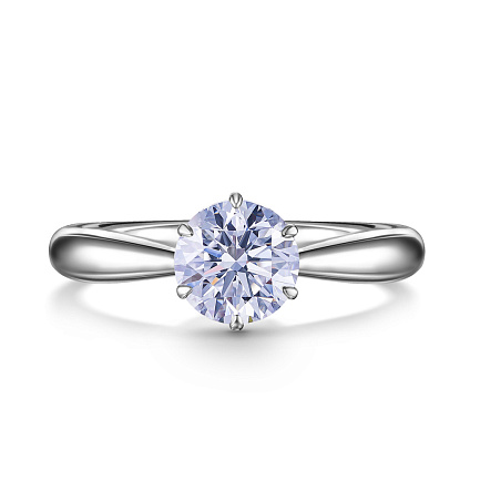 Кольцо из белого золота с бриллиантом