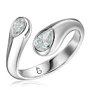 Кольцо из белого золота с бриллиантами