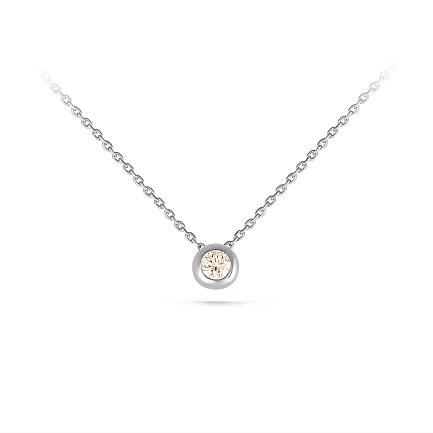 Колье из белого золота с бриллиантом