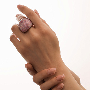 Кольцо из серебра с эмалью, золочением