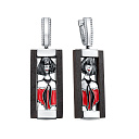 Серьги с английским замком из серебра с фианитами