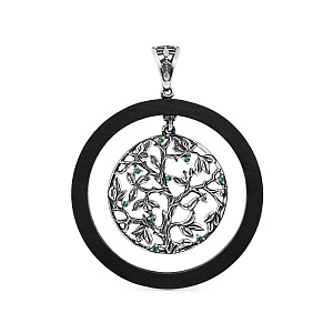 Подвеска из серебра с фианитами