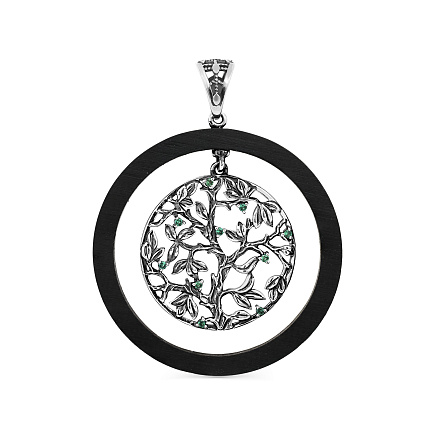 Подвеска из серебра с фианитами