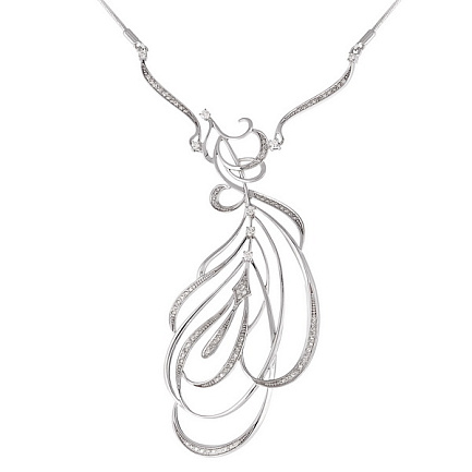 Колье из белого золота с бриллиантами