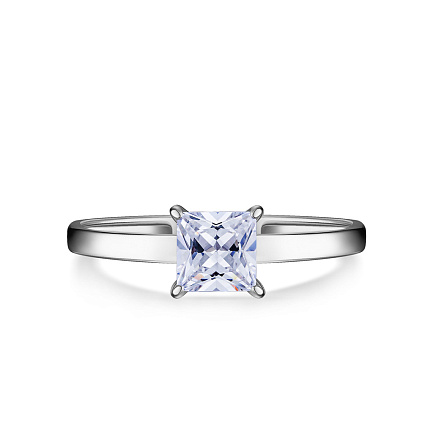 Кольцо из серебра с фианитом