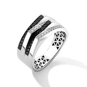 Кольцо из белого золота с бриллиантами