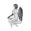 Брошь из серебра с перламутром