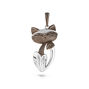 Подвеска из белого золота с бриллиантами