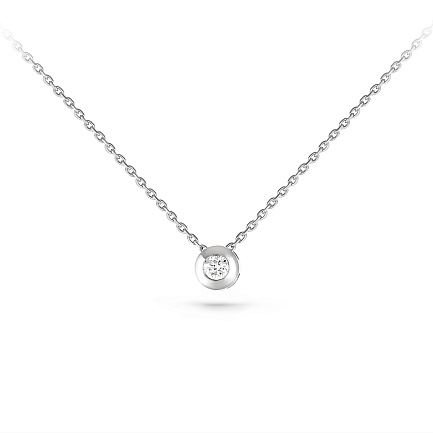 Колье из белого золота с бриллиантом