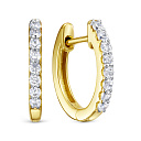 Серьги с английским замком из серебра с фианитами