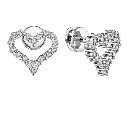 Серьги из белого золота с бриллиантами