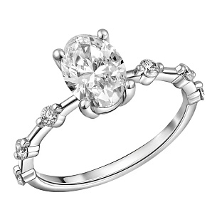 Кольцо из белого золота с бриллиантом