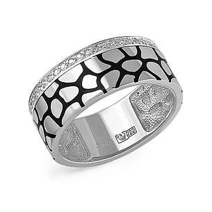 Кольцо из белого золота с бриллиантом