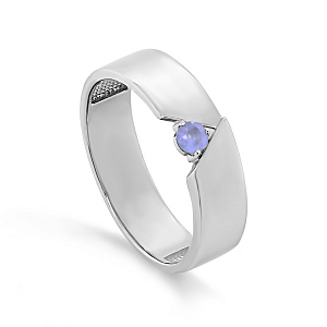 Кольцо из серебра с танзанитом