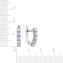 Серьги с английским замком из белого золота с бриллиантами