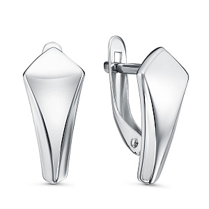 Серьги с английским замком из серебра