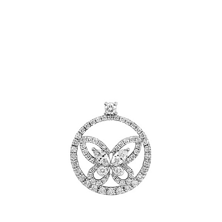 Подвеска из белого золота с бриллиантами