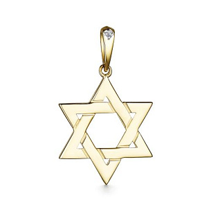 Подвеска из желтого золота с бриллиантом