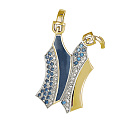 Подвеска из желтого золота с бриллиантами