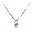 Колье из красного золота с бриллиантом