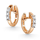 Серьги из красного золота с бриллиантами