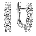 Серьги из белого золота с бриллиантами