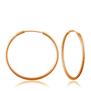 Серьги-кольца Конго из золота