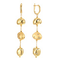 Серьги с английским замком из серебра с фианитами