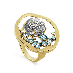 Кольцо из серебра с кварцем