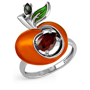 Кольцо из серебра с фианитами