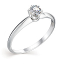 Кольцо из белого золота с бриллиантом