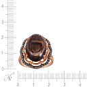 Кольцо из красного золота с бриллиантами, раухтопазом