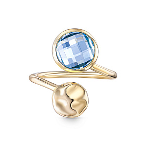 Кольцо из желтого золота с топазом