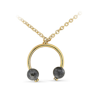 Колье из серебра с лабрадоритом