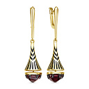 Серьги с английским замком из серебра с алпанитами