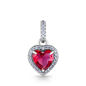 Подвеска из серебра с фианитом