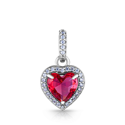 Подвеска из серебра с фианитом