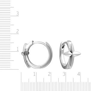 Серьги конго из серебра