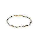 Браслет из желтого золота с бриллиантами