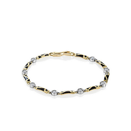 Браслет из желтого золота с бриллиантами