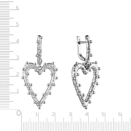 Серьги с английским замком из серебра