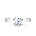 Кольцо помолвочное из белого золота с бриллиантом