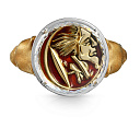 Кольцо из желтого золота с бриллиантами